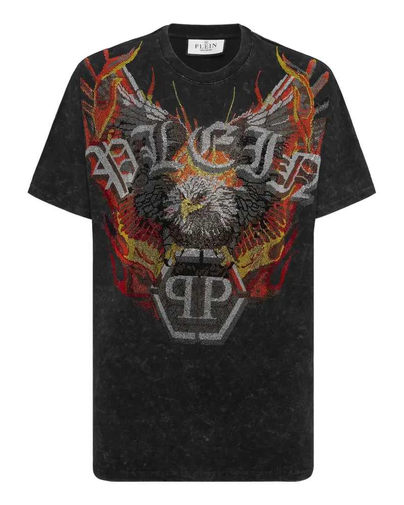 Philipp Plein T-Shirt mit Adler-Print - Schwarz Schwarz