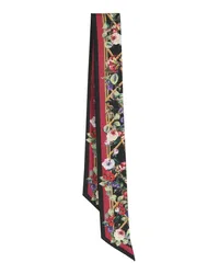 Dolce & Gabbana Seidenschal mit Blumen-Print Schwarz