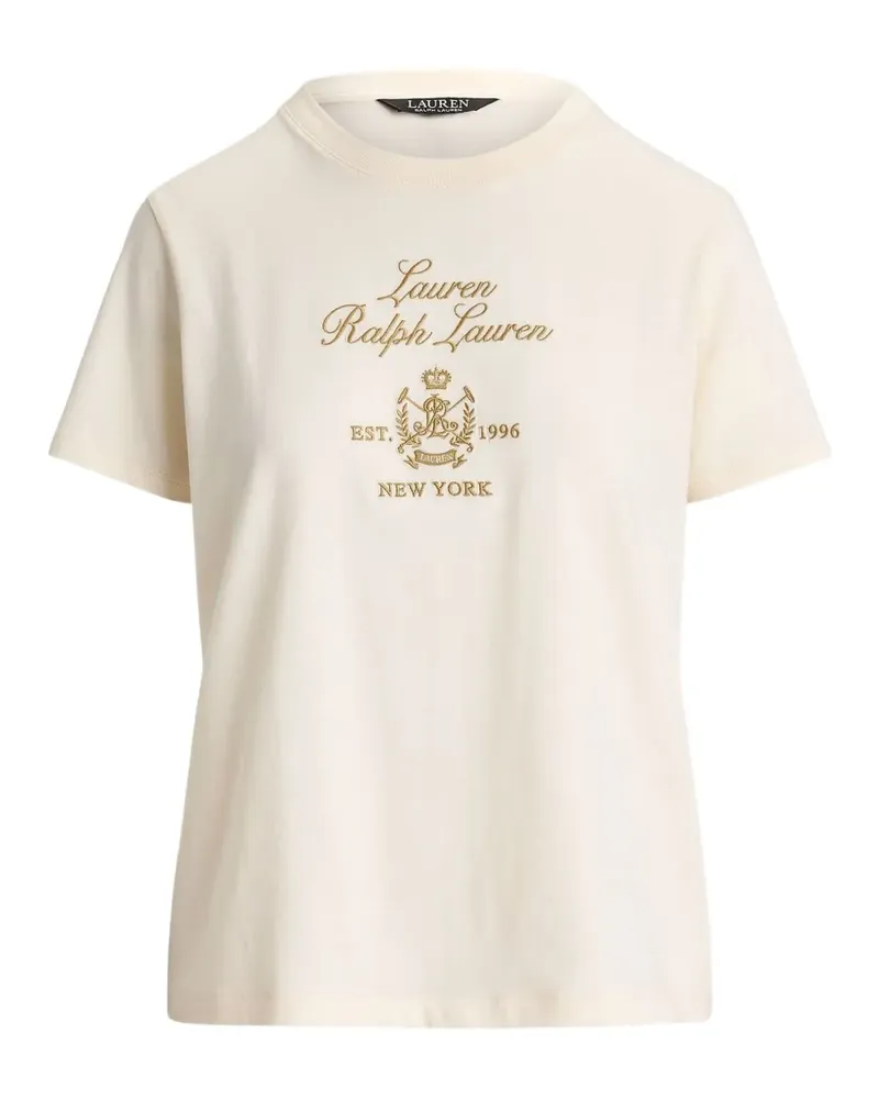 Ralph Lauren T-Shirt mit Logo-Stickerei - Nude Nude