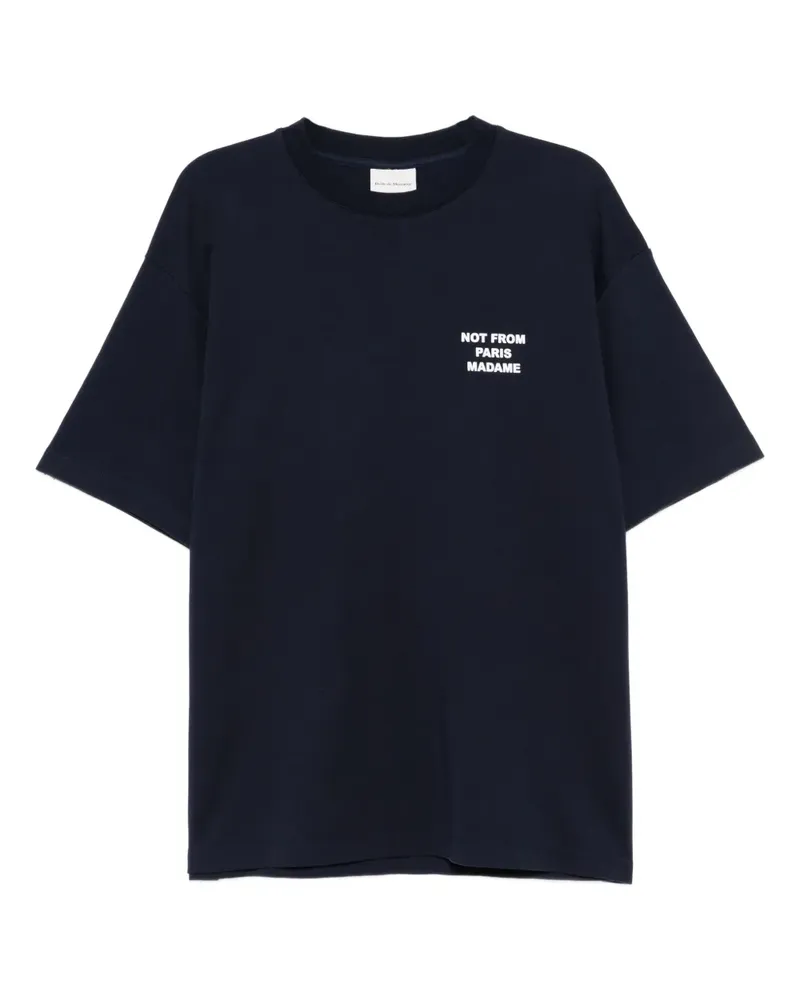 Drôle de Monsieur T-Shirt mit Logo-Print - Blau Blau