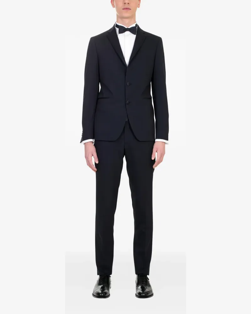 Tagliatore Smoking mit Kontrasteinsätzen - Blau Blau