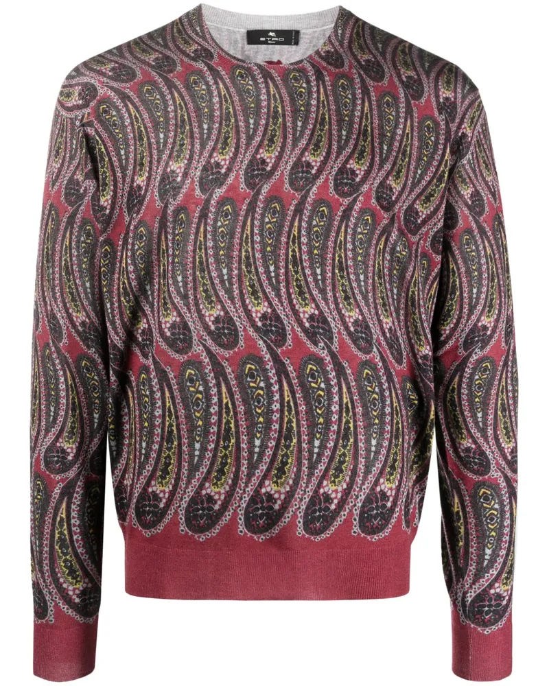 Etro Gestrickter Intarsien-Pullover - Rot Rot