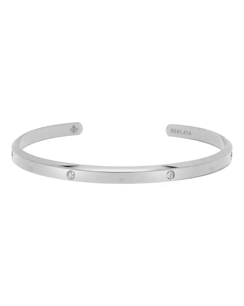 Nialaya Fleur De Lis open cuff - Silber Silber