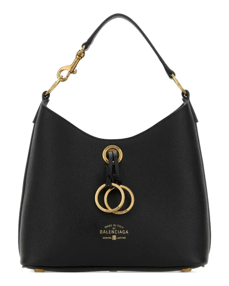 Balenciaga small Carrie Hobo leather shoulder bag - Schwarz Schwarz