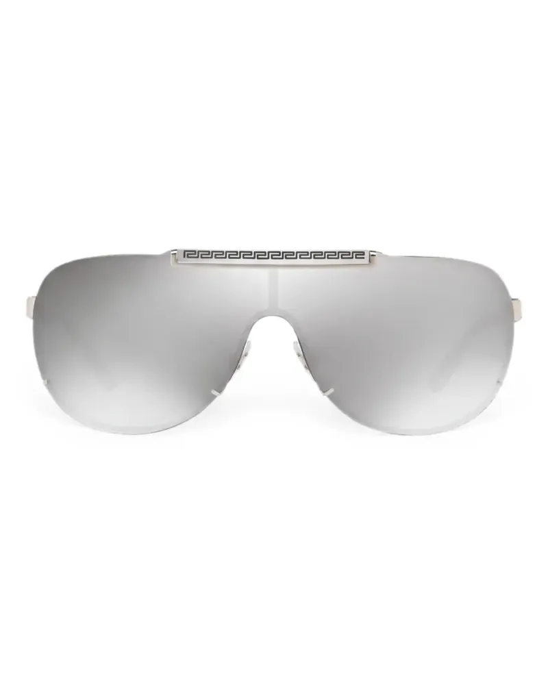 Versace pilot-frame semi-rimless sunglasses - Silber Silber