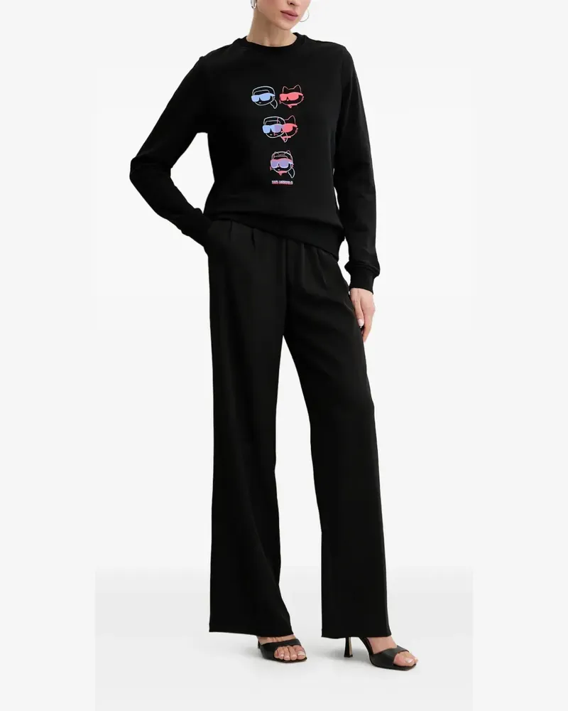 Karl Lagerfeld Sweatshirt mit grafischem Print - Schwarz Schwarz