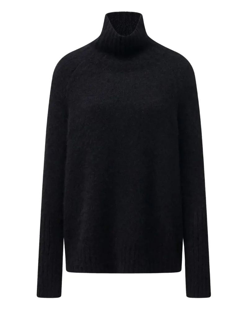 LU REN Langärmeliger Rollkragenpullover - Schwarz Schwarz