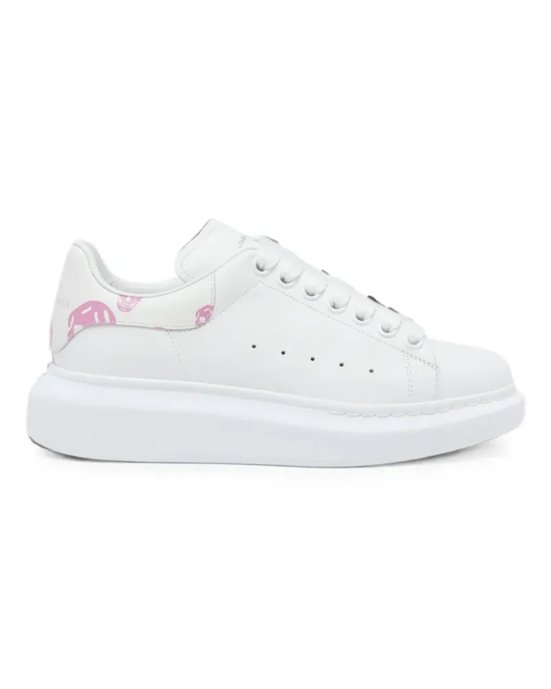 Alexander McQueen skull-print leather sneakers - Weiß Weiß