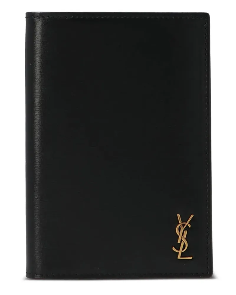 Saint Laurent Kartenetui mit Logo-Schild - Schwarz Schwarz