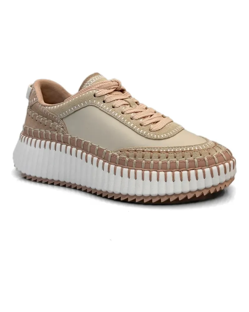 Chloé Nama Sneakers mit Schnürung - Nude Nude