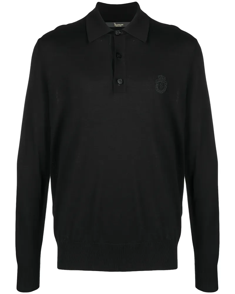 Billionaire Pullover mit Wappenstickerei - Schwarz Schwarz