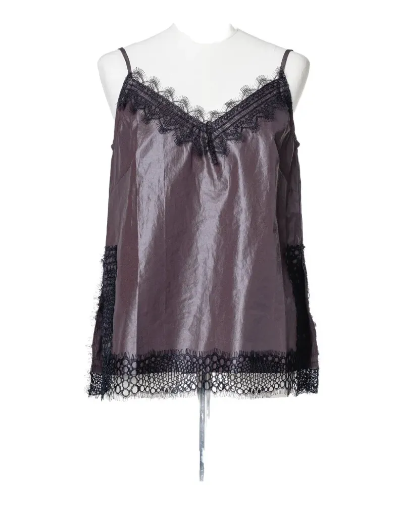 Muller of Yoshiokubo lace-trim top - Weiß Weiß