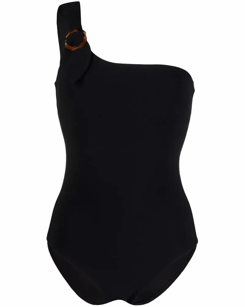 Zimmermann One-Shoulder-Badeanzug mit Schnalle - Schwarz Schwarz