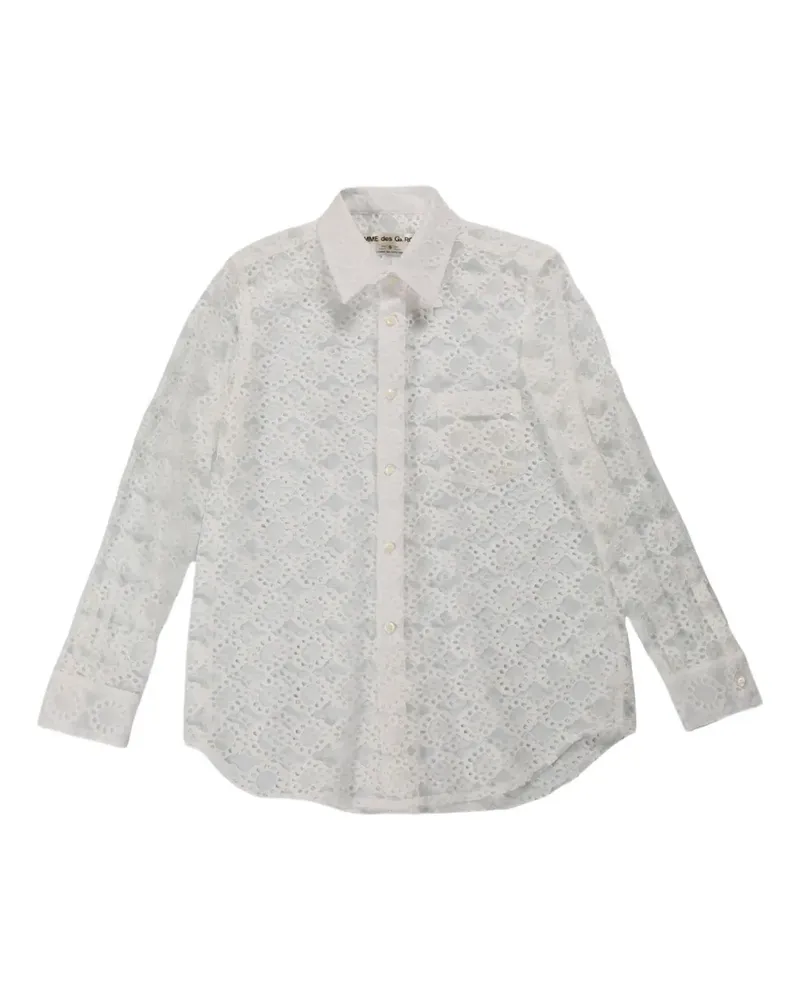 Comme des Garçons sheer lace shirt - Weiß Weiß