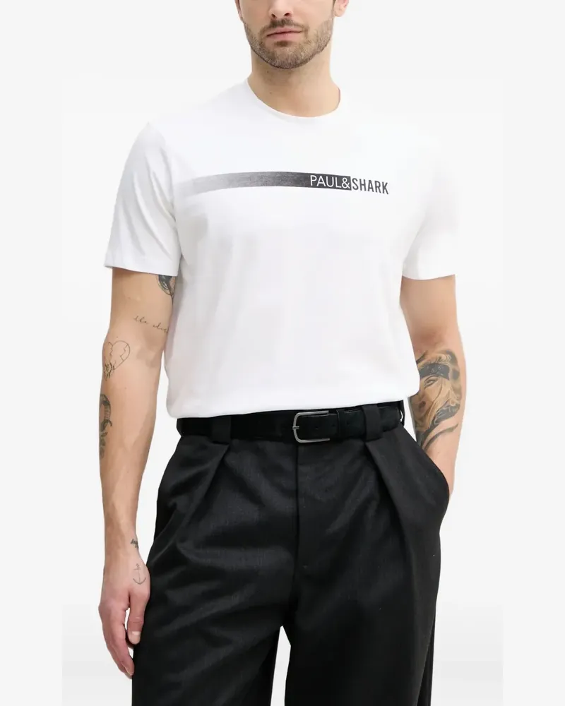 Paul & Shark T-Shirt mit Logo - Weiß Weiß