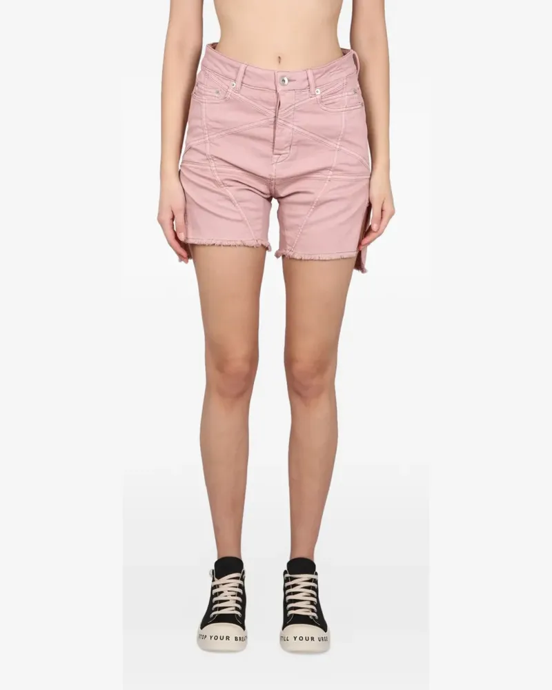 DRKSHDW by Rick Owens frayed denim shorts - Rosa Rosa