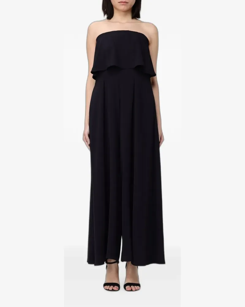 Hanita strapless ruffled jumpsuit - Schwarz Schwarz