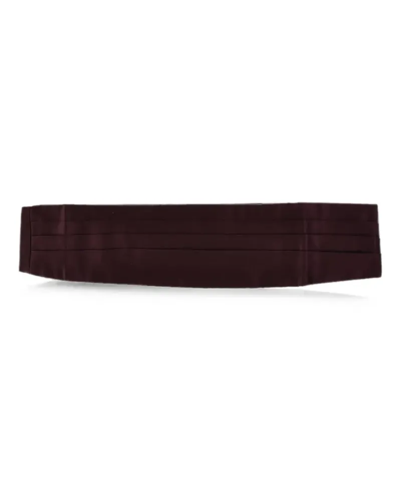Corneliani pleated satin cummerbund - Rot Rot