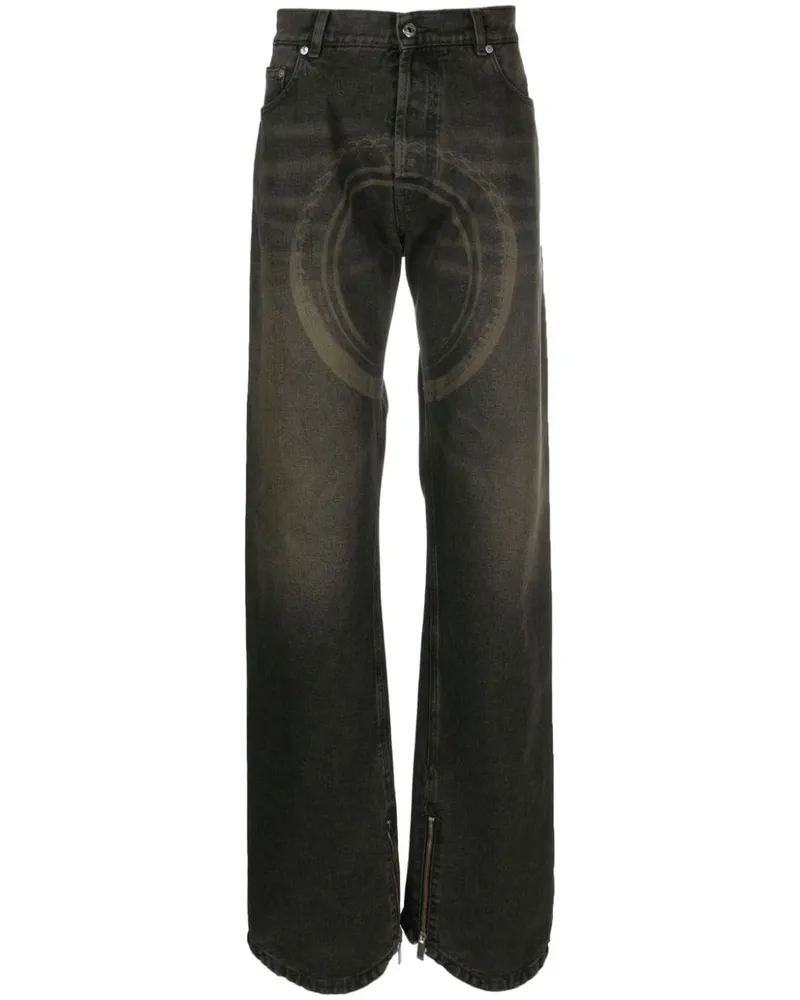 OFF-WHITE Ausgeblichene Wheel Over Jeans - Braun Braun