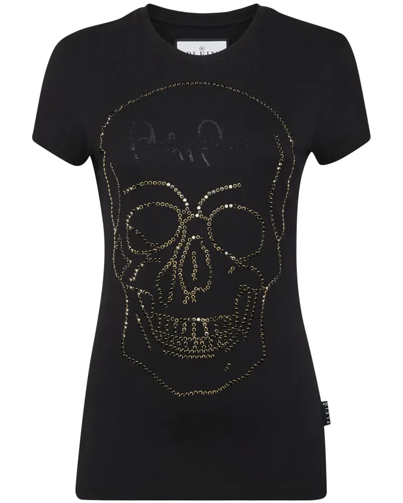 Philipp Plein T-Shirt mit Strassverzierung - Schwarz Schwarz
