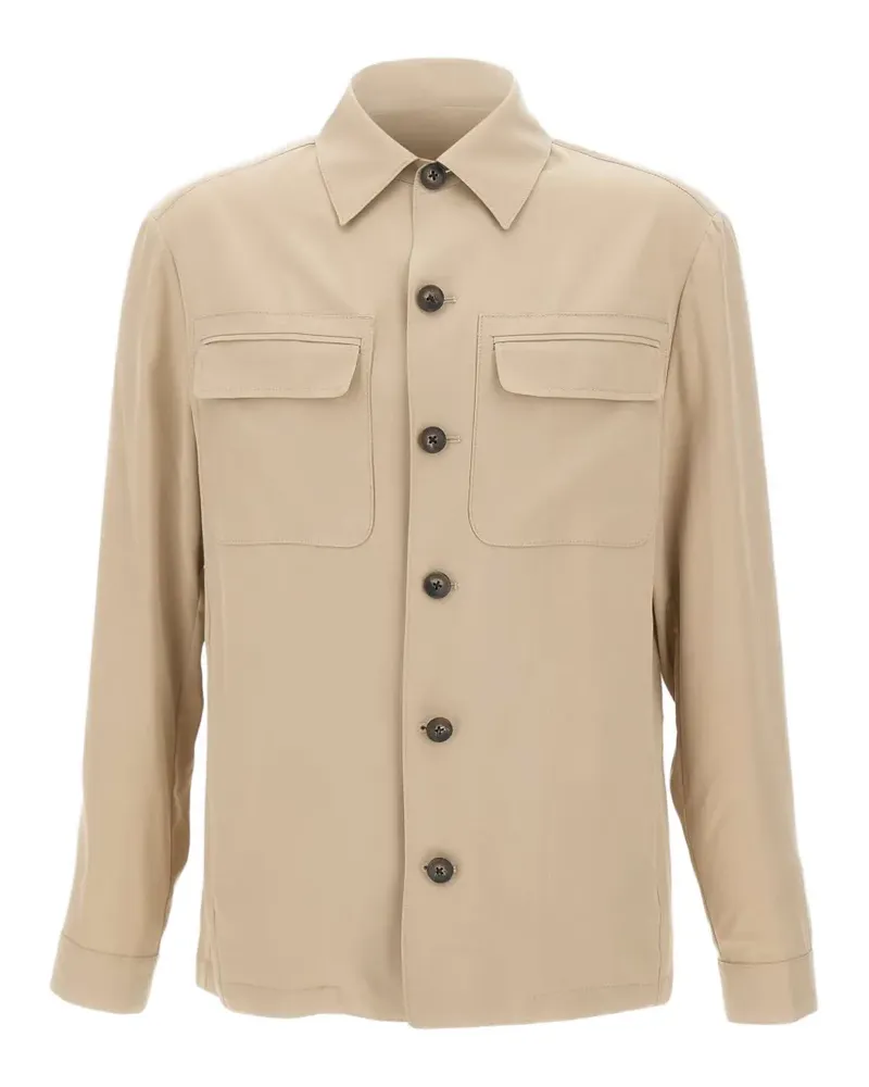 Pal Zileri chest-pockets button jacket - Nude Nude