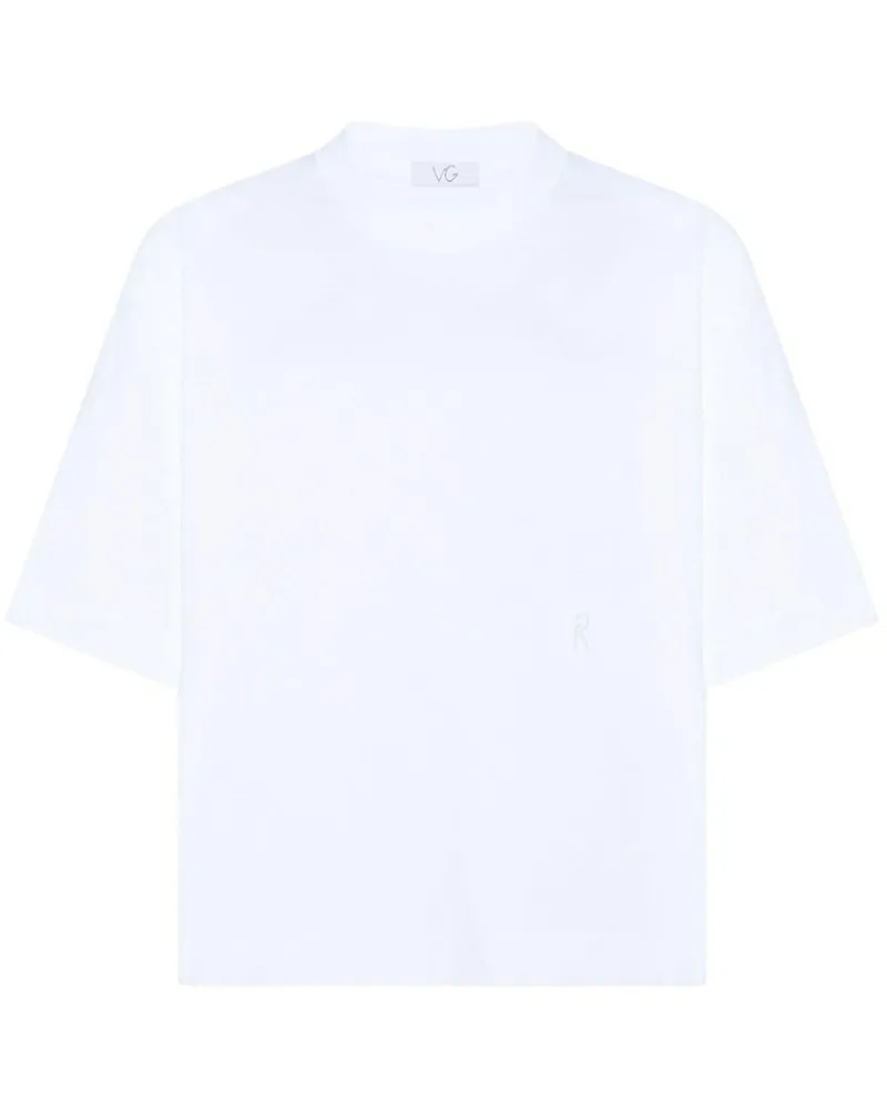 Rosetta Getty x Violet Getty Cropped-T-Shirt - Weiß Weiß
