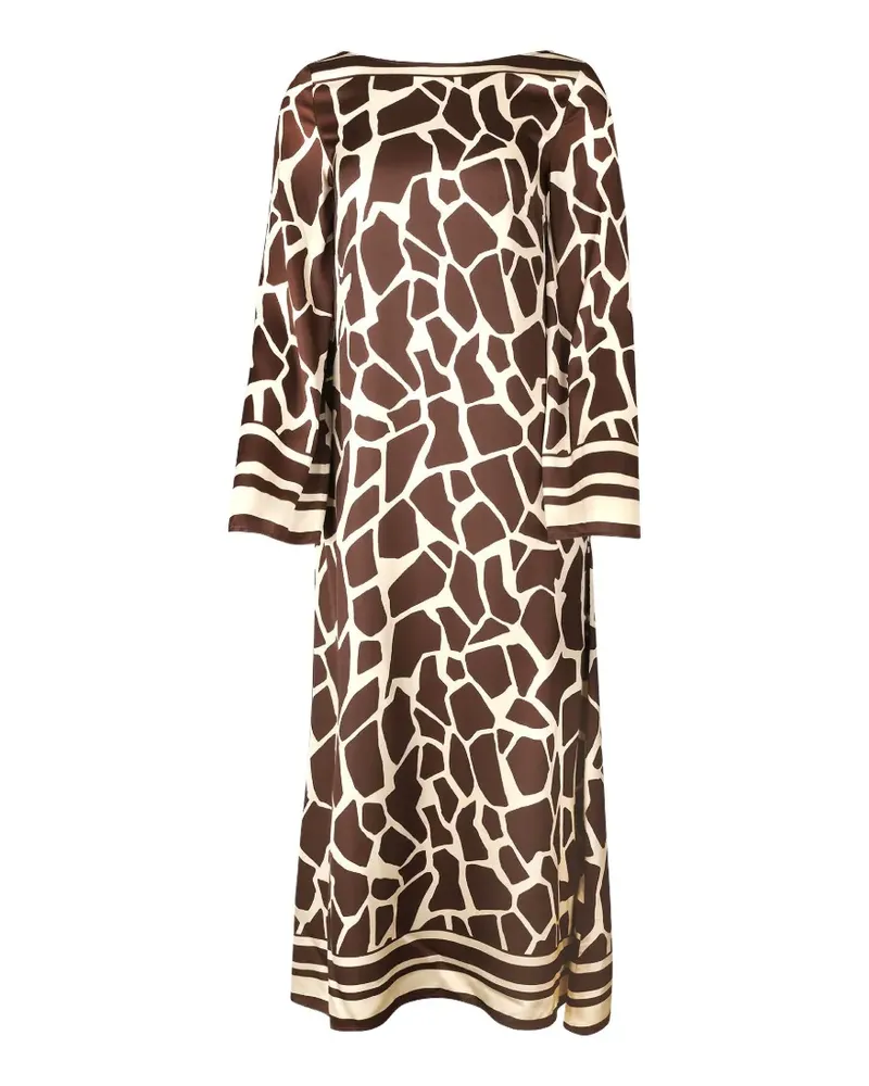 Faithfull The Brand Orsino Maxikleid mit langen Ärmeln - Braun Braun