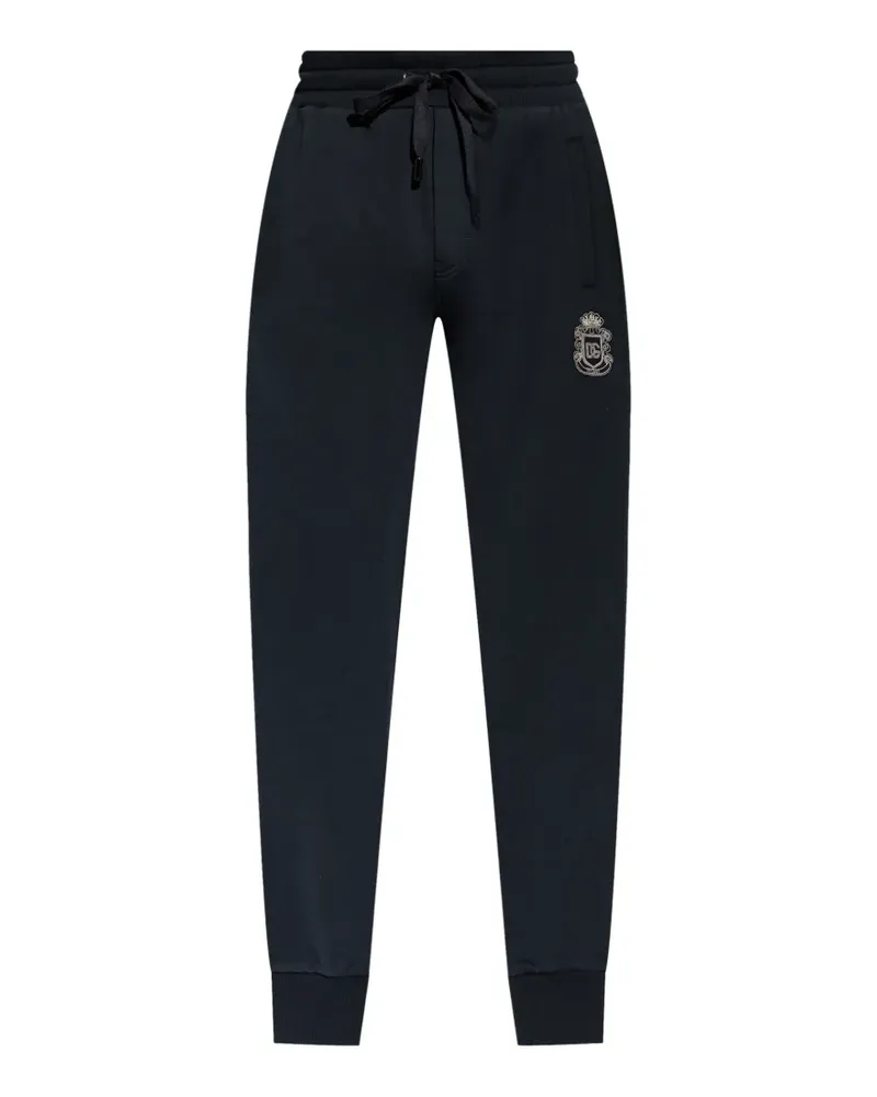 Dolce & Gabbana emblem drawstring track pants - Blau Blau