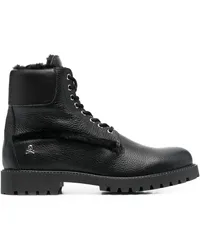 Philipp Plein The Hunter Schnürstiefel mit Shearling Schwarz