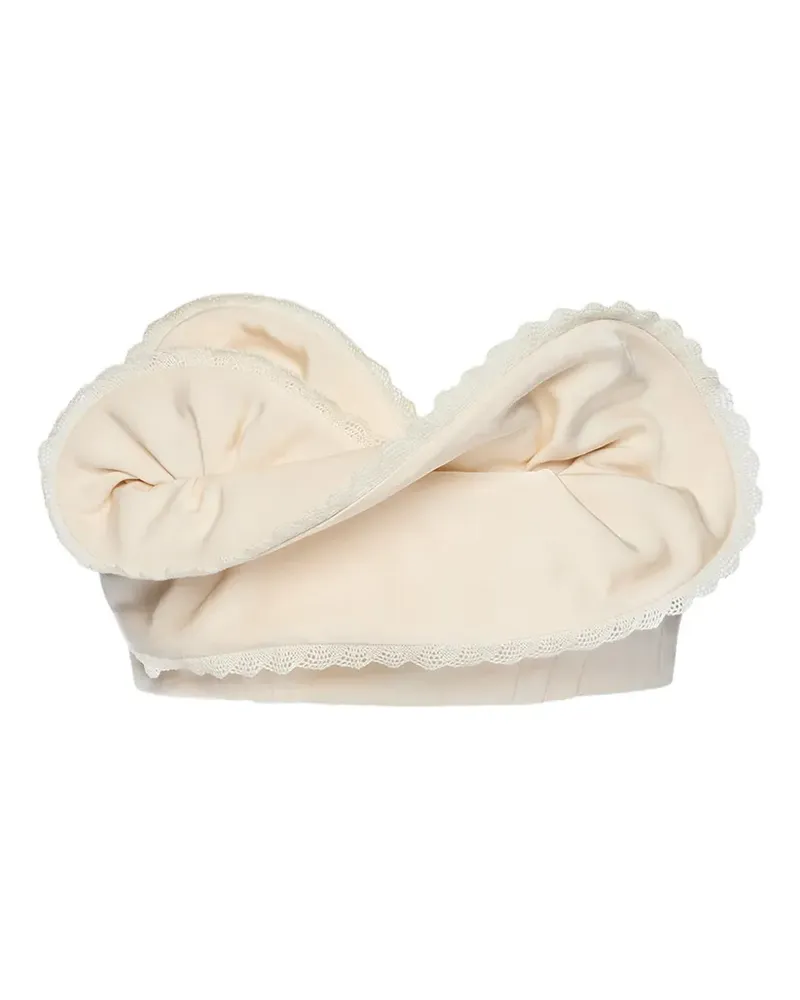 Magda Butrym lace-trim top - Nude Nude