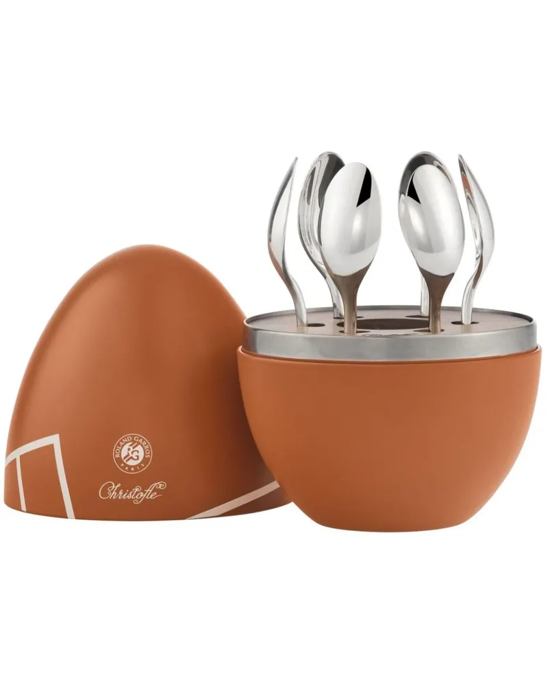 Christofle Mood Coffee Roland Garros Espressolöffel (6er-Set) - Silber Silber