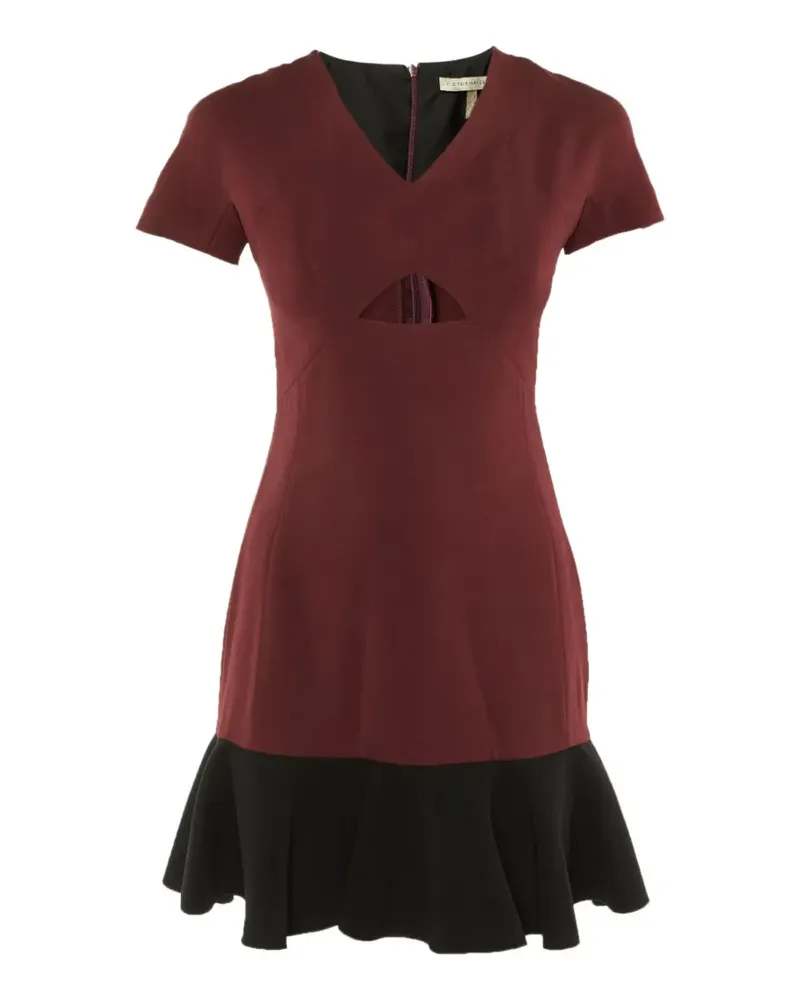 Victoria Beckham flounced hem mini dress - Rot Rot
