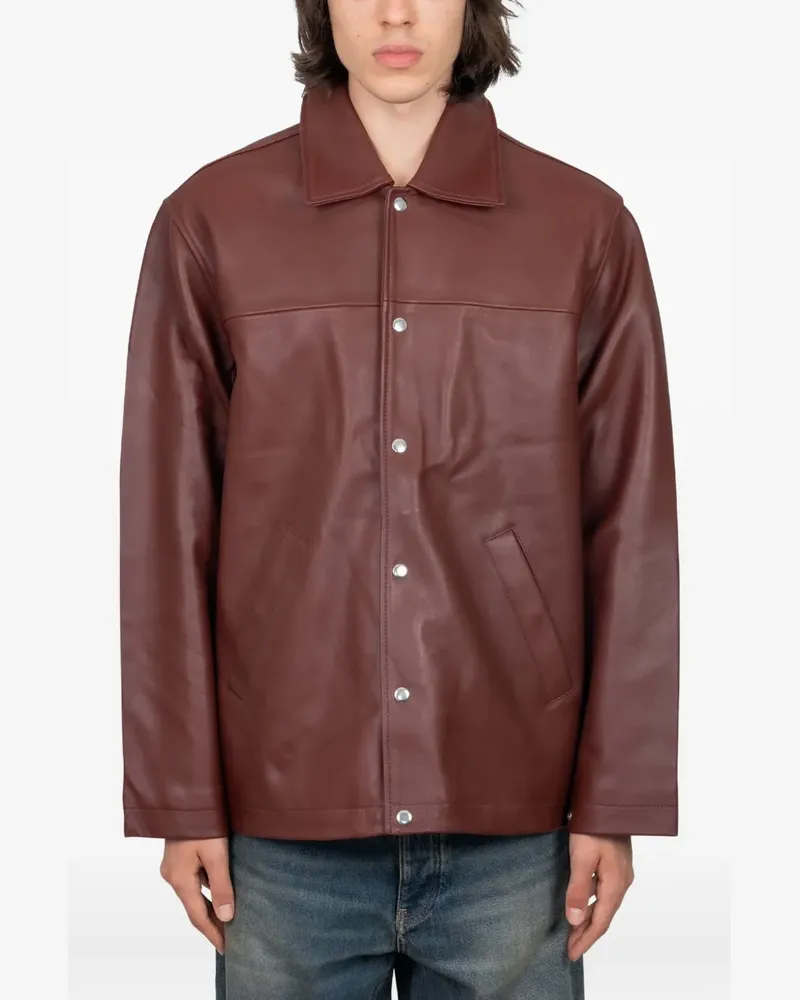 Sunflower Lederjacke mit Knopfverschluss - Rot Rot