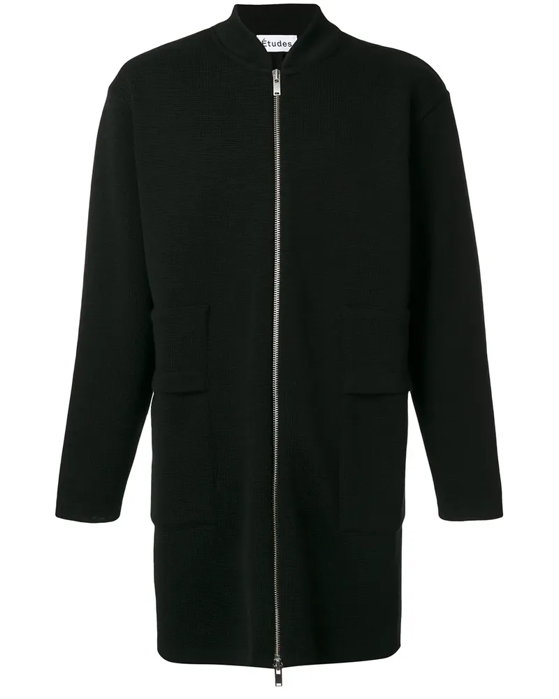 Études Studio Rasha Cola' Mantel mit Reißverschluss - Schwarz Schwarz