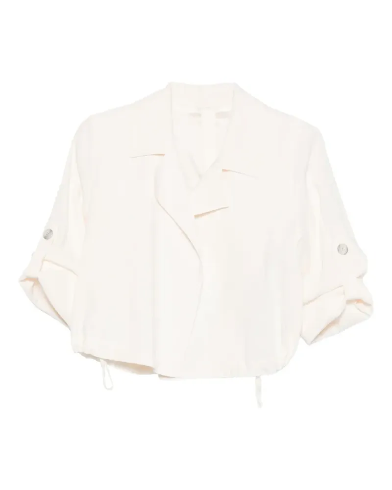 MONOCHROME Palchi turn-up sleeve drawstring jacket - Nude Nude