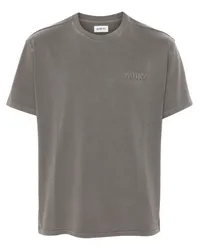 AUTRY T-Shirt mit Logo-Patch Grau