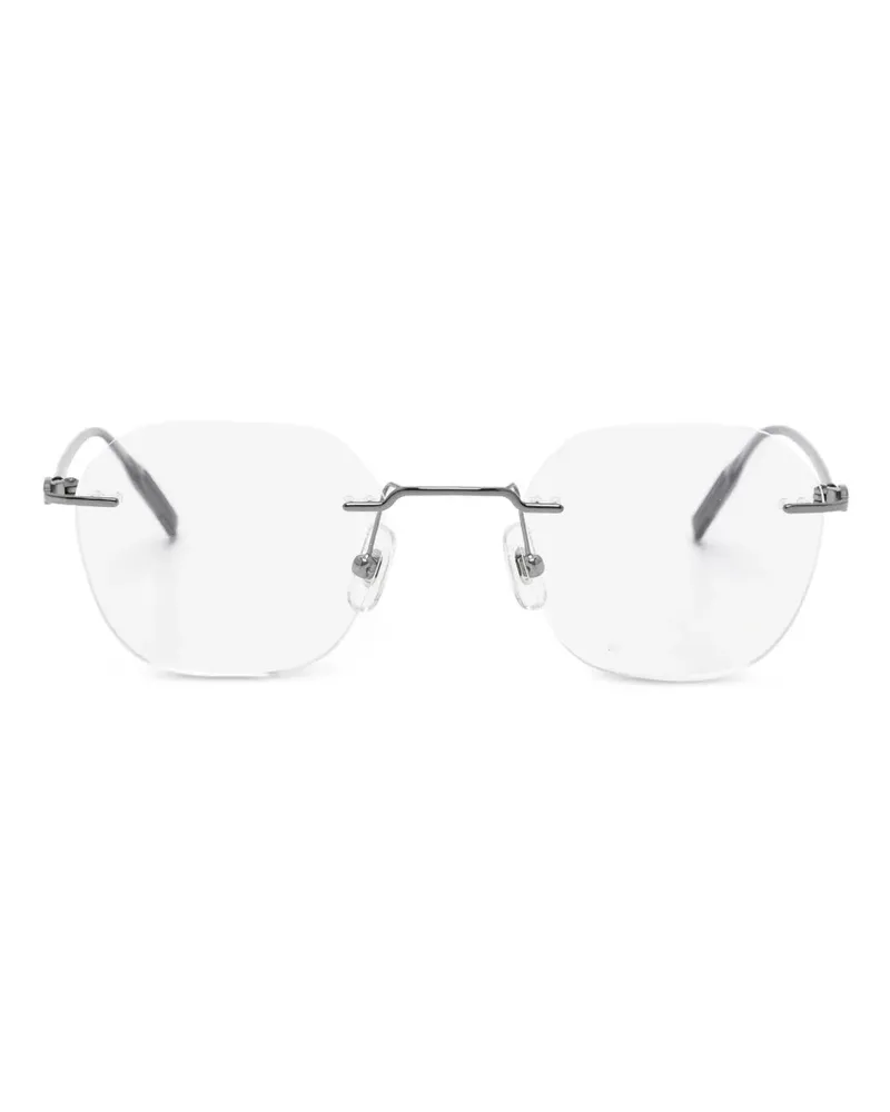 Montblanc Brille mit rundem Gestell - Silber Silber
