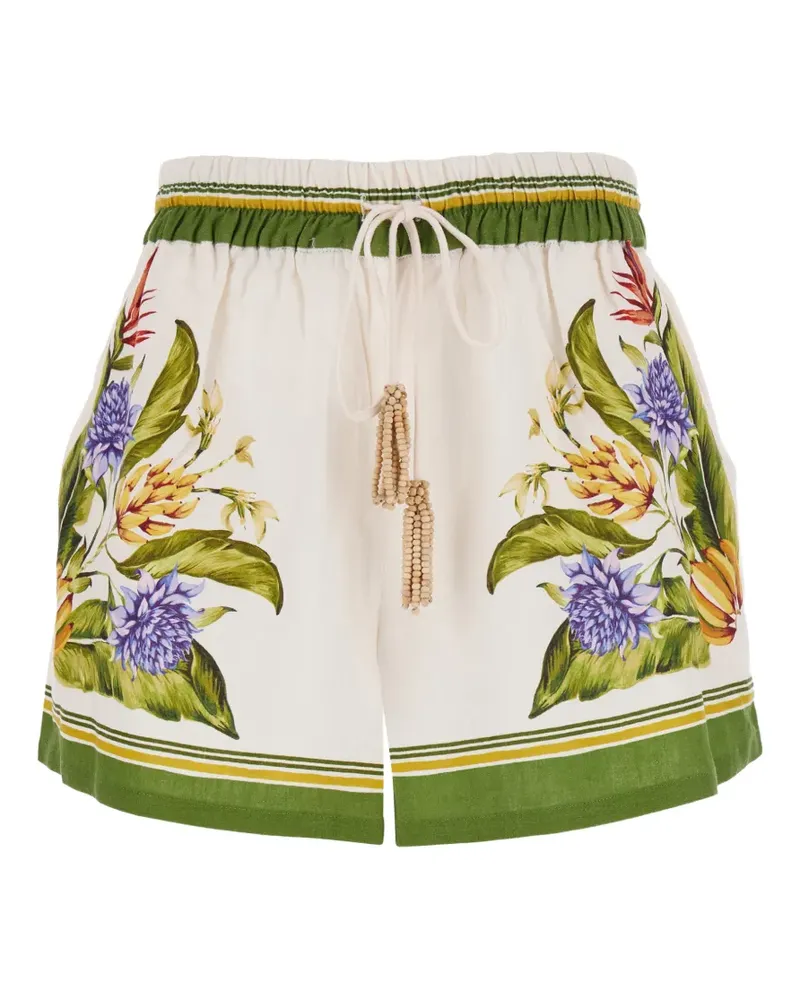 FARM Rio Sand Tropical floral-print shorts - Nude Nude