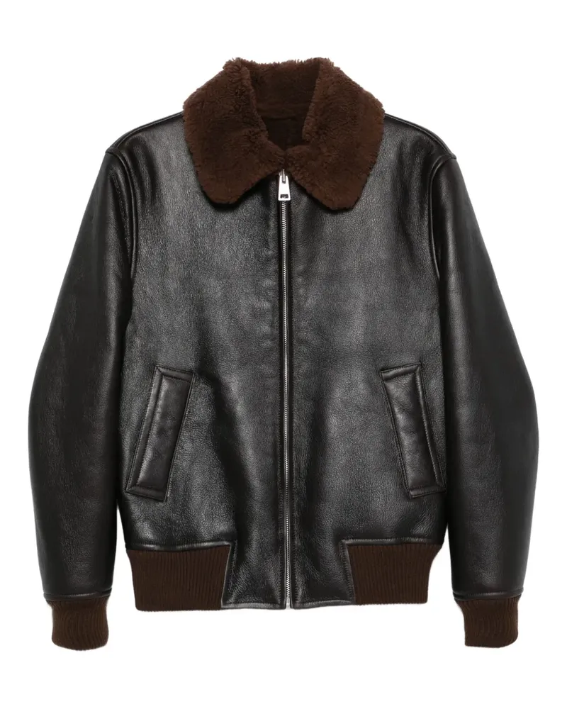 Sandro Jacke mit Shearling-Kragen - Braun Braun