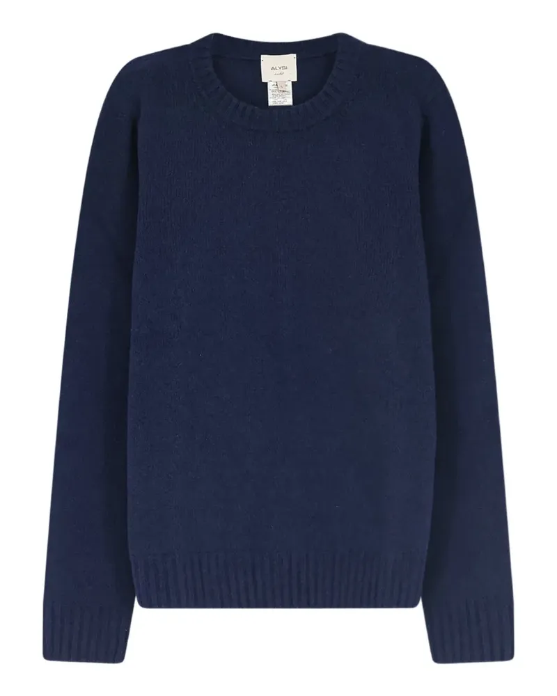 ALYSI Pullover mit gerippten Details - Blau Blau