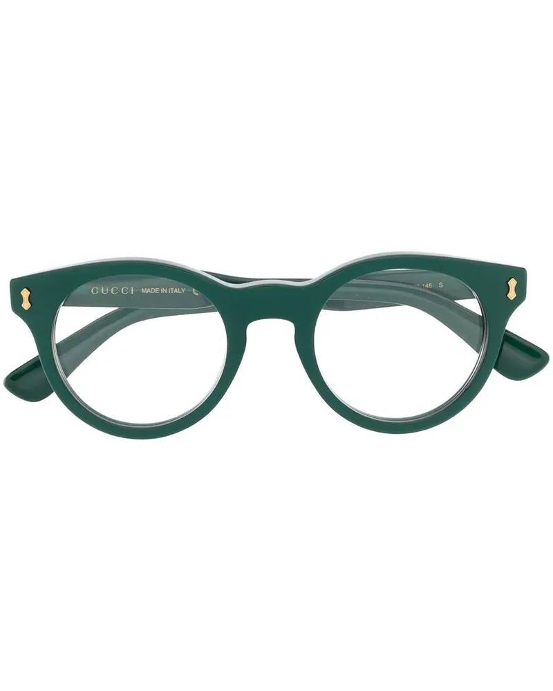 Gucci Brille mit breitem Gestell - Grün Grün
