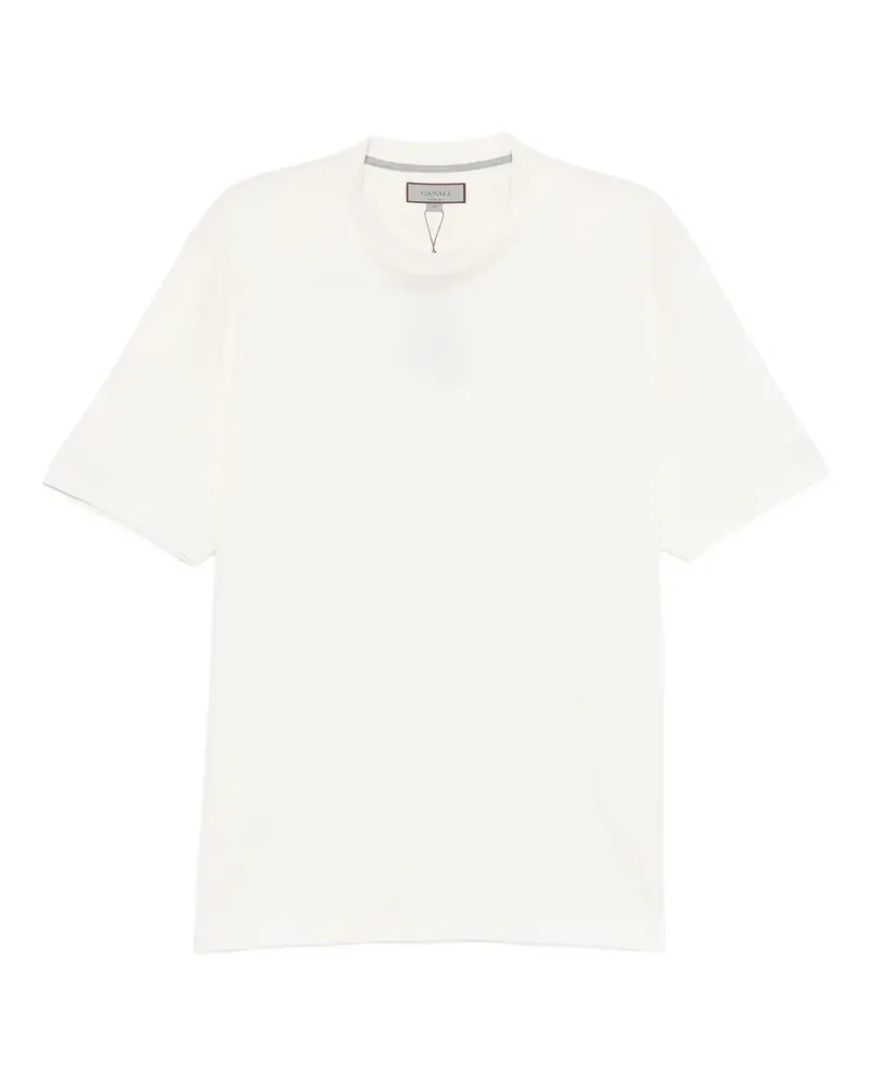 Canali crew-neck short-sleeve T-shirt - Nude Nude