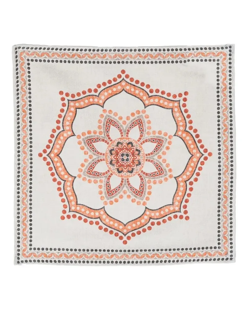 Brunello Cucinelli Einstecktuch mit Mandala-Print - Nude Nude
