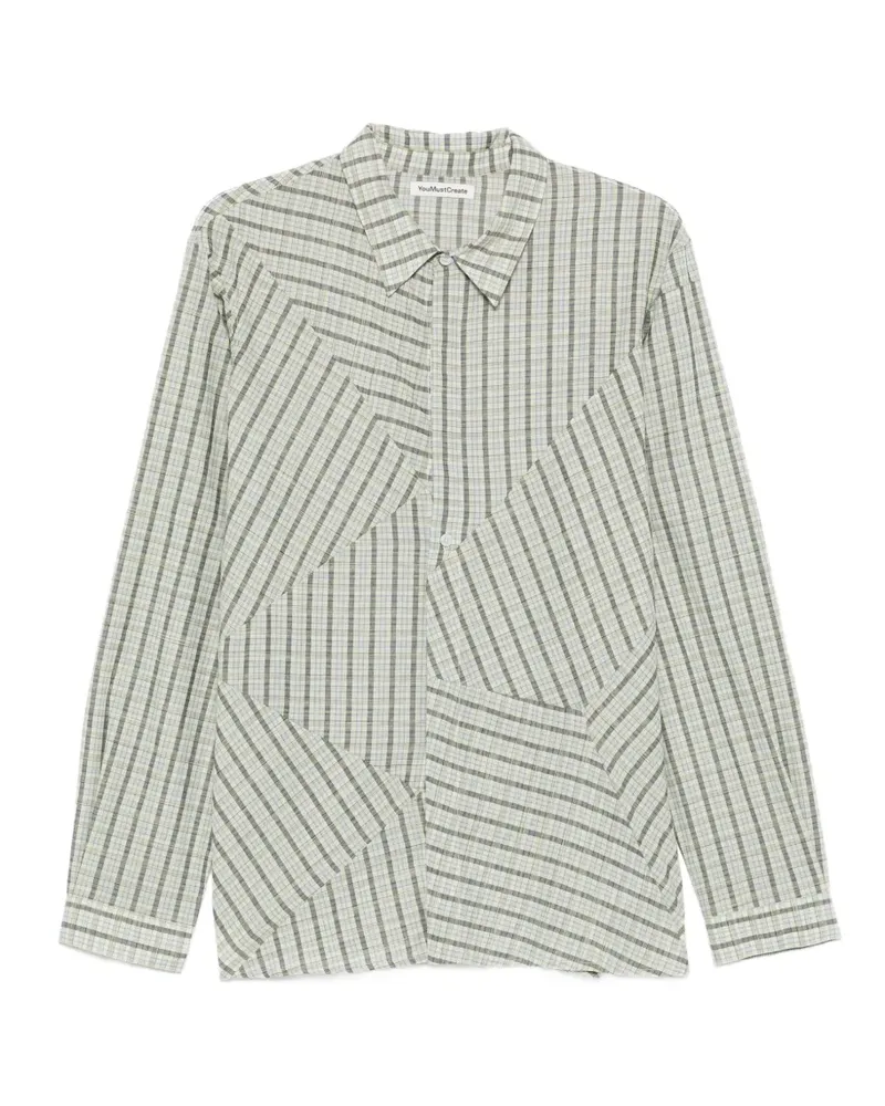 YMC Kariertes Substance Hemd - Grün Grün