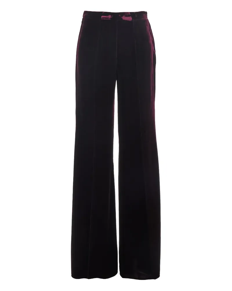 forte_forte Hose mit seitlichem Reißverschluss - Violett Violett