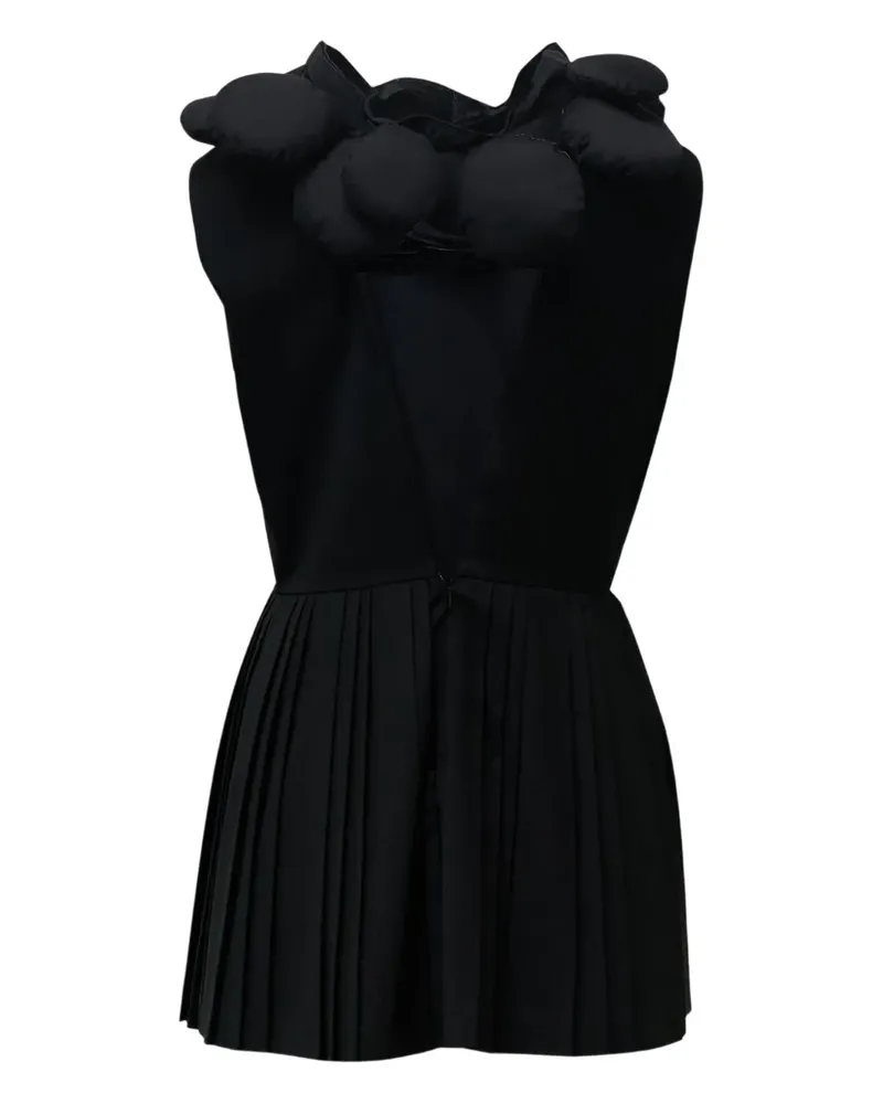 pushBUTTON pleated mini dress - Schwarz Schwarz
