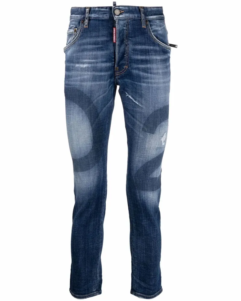 Dsquared2 Skinny-Jeans mit Logo-Print - Blau Blau