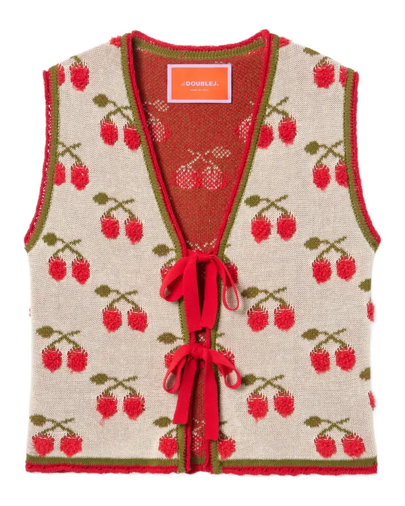 La DoubleJ Weste mit Kirschkawatte - Nude Nude