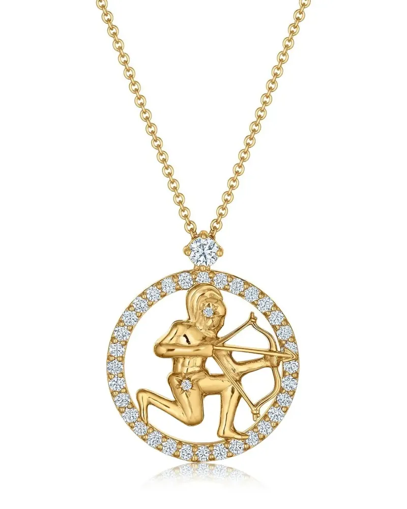 KWIAT 18kt Sagittarius Gelbgoldhalskette mit Diamantanhänger Gold