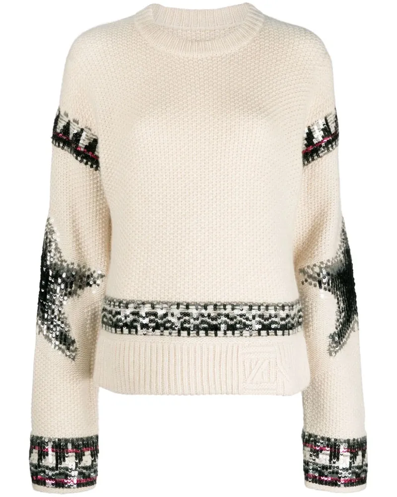 Zadig & Voltaire Pullover mit Pailletten - Nude Nude
